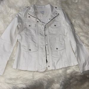 White jean jacket